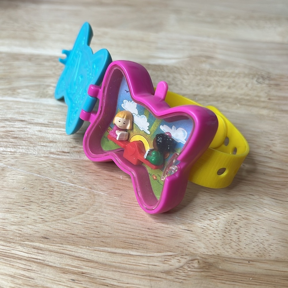 Vintage Polly Pocket BOW TIE SEESAW BRACELET 1994 BlueBird